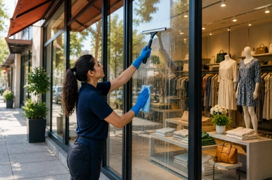Retail Store Window Cleaning